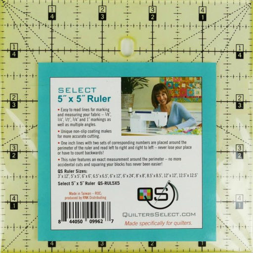 Quilters Select Non-Slip Ruler 5" x 5"