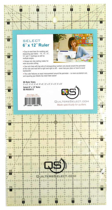 Quilters Select Non-Slip Ruler 6" x 12"