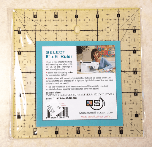 Quilters Select Non-Slip Ruler 6" x 6