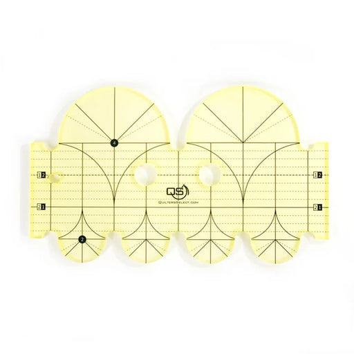 Quilters Select Precision Machine Quilting Ruler- 5" & 2.5" Diameter Arcs (6mm Thickness)