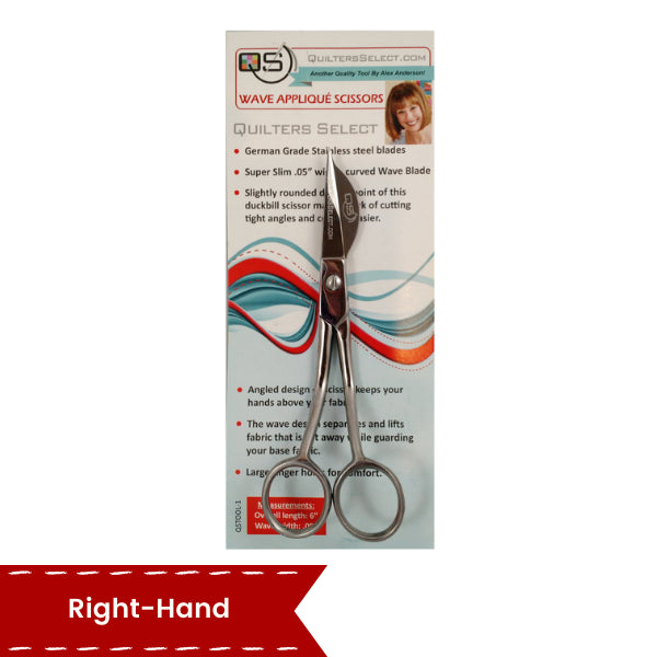 Quilters Select Wave Applique Scissors - RIGHT HANDED