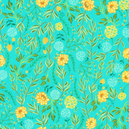 Robert Kaufman Fabrics Faraway Florals - Aqua