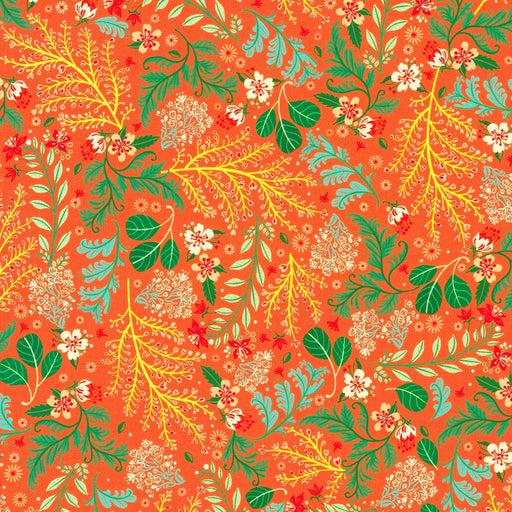 Robert Kaufman Fabrics Faraway Florals - Tangerine