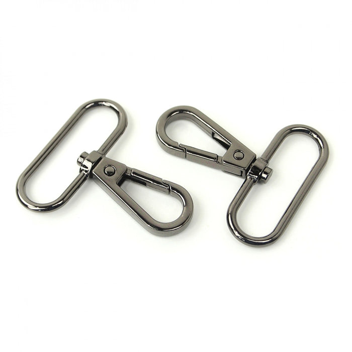 Two Swivel Hooks 1 1/2" Gunmetal - Sallie Tomato