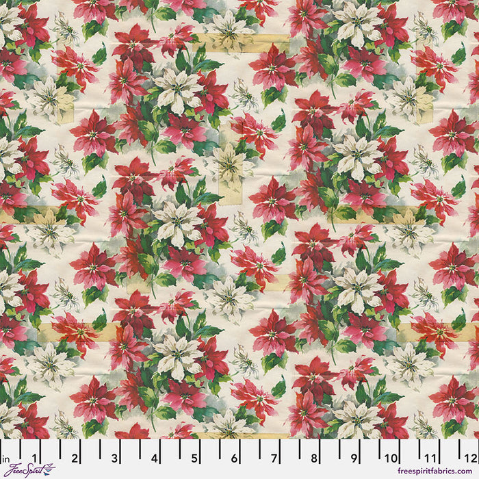 Tim Holtz Holiday Past Poinsettia Print Multi - PWTH201.MULTI