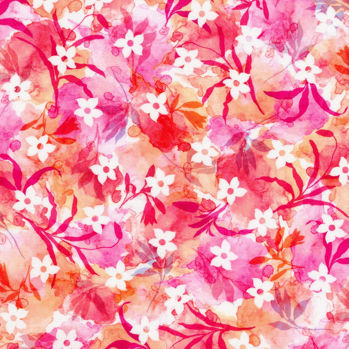 Artful Blooms Honeysuckle Floral fabric by yard - Robert Kaufman