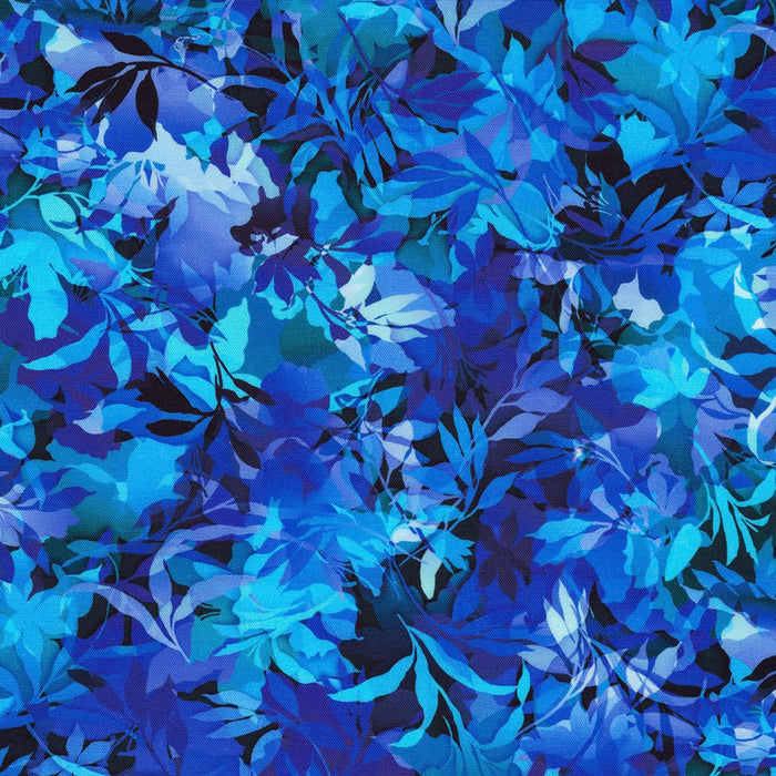 Artful Blooms Midnight Leaves fabric by yard - Robert Kaufman