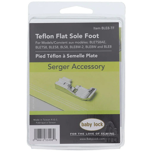 Baby Lock Teflon Flat Sole Foot for Serger machine in case