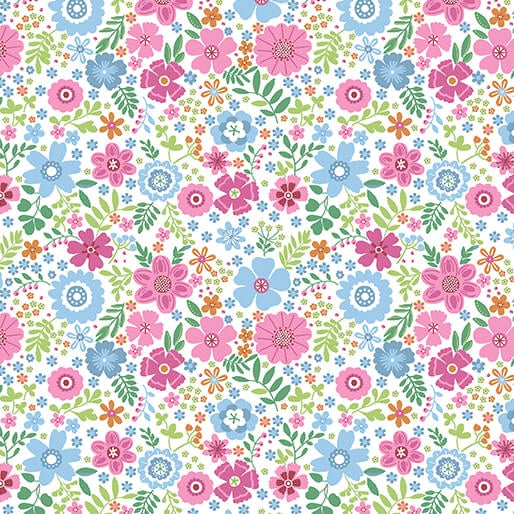 Benartex Color It Sunshine - Sunshine Blooms Pink/Multi fabric