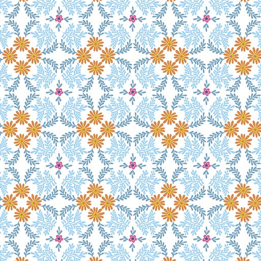 Benartex Color It Sunshine - Sunshine Medallion Tanger/Blue fabric