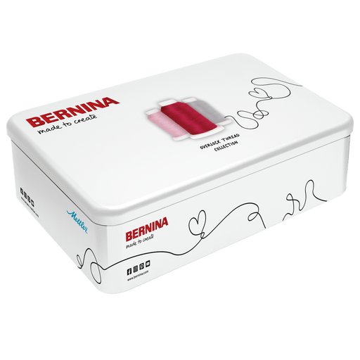 Bernina Overlocker Thread Collection by Mettler in the tin case