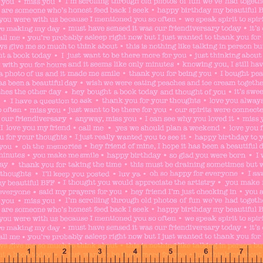 Pink Messages yardage 52676-7 Between Friends fabric collection by Shannon Christensen - Windham &amp; Anthology Fabrics