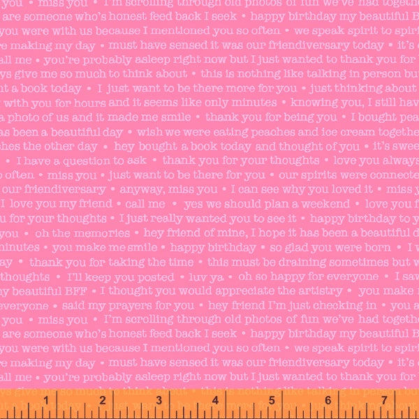 Pink Messages yardage 52676-7 Between Friends fabric collection by Shannon Christensen - Windham &amp; Anthology Fabrics