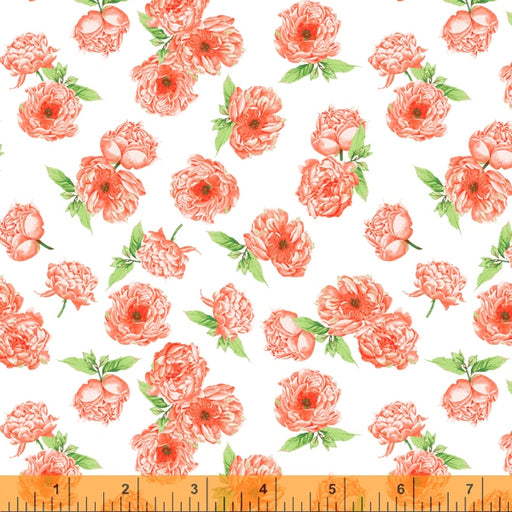 White Peony Bunches yardage 52675-2 Between Friends fabric collection by Shannon Christensen - Windham & Anthology Fabrics