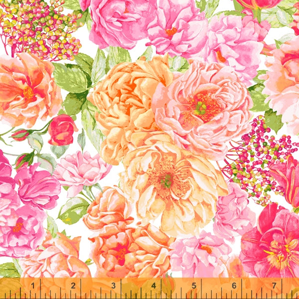 White Garden yardage 52673-2 Between Friends fabric collection by Shannon Christensen - Windham & Anthology Fabrics