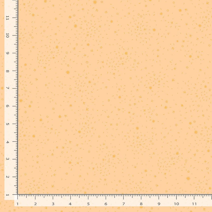 Chicken Scratch Peach fabric - Charisma Horton