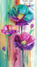 Dragonfly Dance floral panel fabric by Deborah Edwards and Melanie Samra for Northcott Fabrics, featuring vibrant watercolor florals with dragonflies, perfect for quilts and decorative projects.