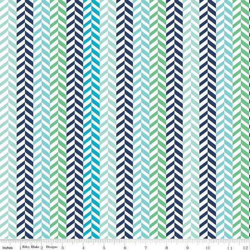 Effervescence Herringbone Blue/Multi