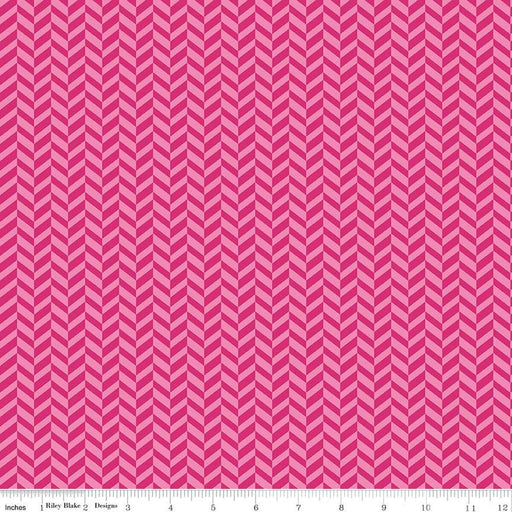 Effervescence Herringbone Hot Pink