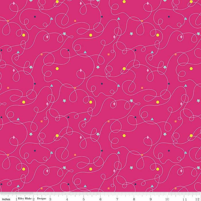 Effervescence Squiggles Hot Pink