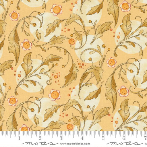 Butterscotch Swirly Leaves 48741-13 yardage&nbsp; from the Forest Frolic fabric collection by Robin Pickens - Moda Fabrics