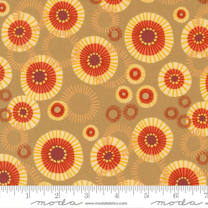 Caramel Mod Indian Blanket 48743-14 yardage&nbsp; from the Forest Frolic fabric collection by Robin Pickens - Moda Fabrics