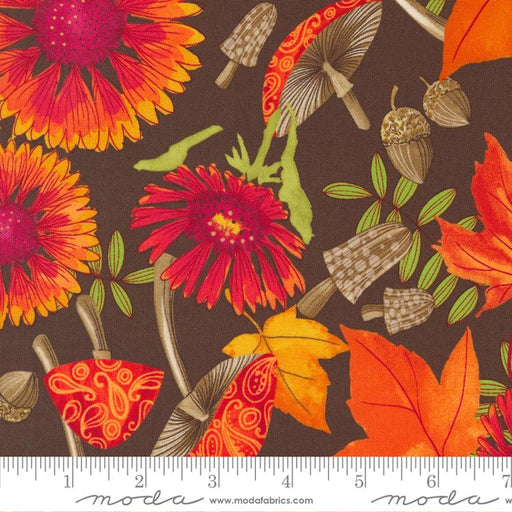 Chocolate Indian Blanket 48740-15 yardage&nbsp; from the Forest Frolic fabric collection by Robin Pickens - Moda Fabrics