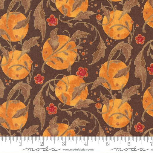 Chocolate Swirly Leaves 48741-15 yardage&nbsp; from the Forest Frolic fabric collection by Robin Pickens - Moda Fabrics