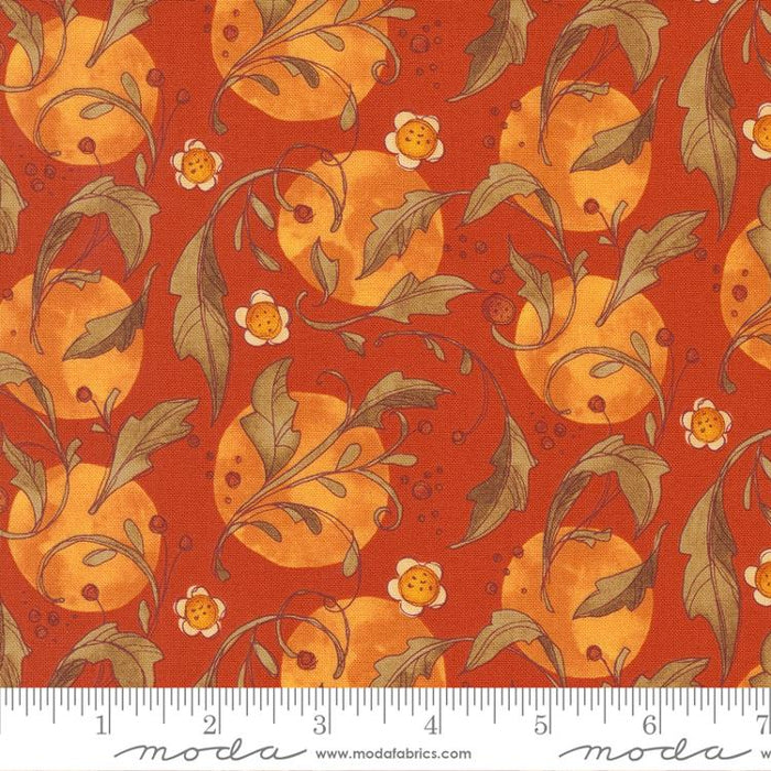 Copper Swirly Leaves 48741-18 yardage&nbsp; from the Forest Frolic fabric collection by Robin Pickens - Moda Fabrics