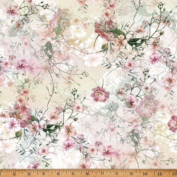 Hoffman Fabrics Blush Garden Light Camellia W5499 374