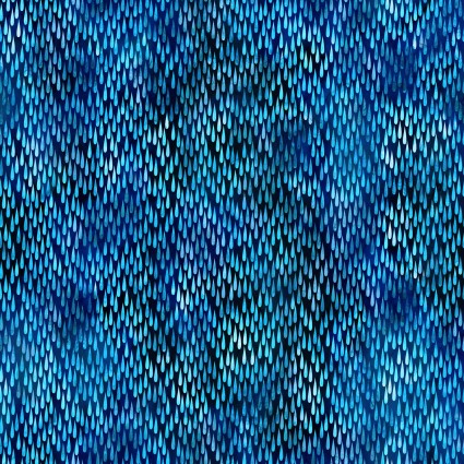 Impressions by Jason Yenter fabric blue raindrops