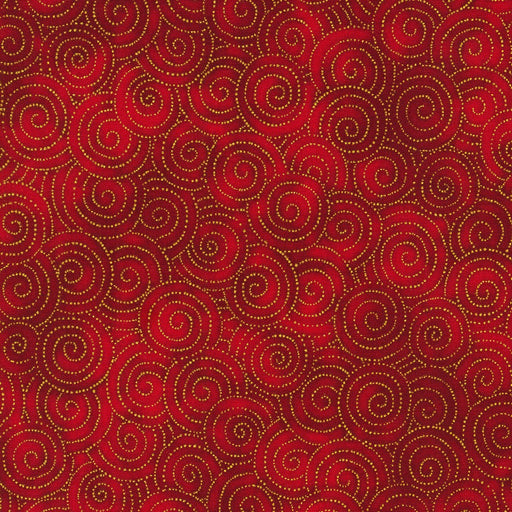 AXUM-21613-91 Crimson yardage Jeweled Leaves fabric collection by Parvaneh Holloway - Robert Kaufman fabrics