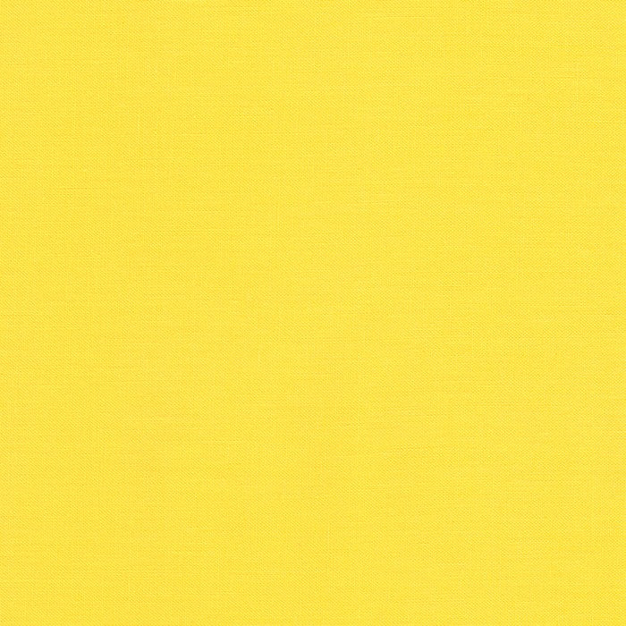 Bright yellow Kona Cotton solid fabric by Robert Kaufman. 100% cotton fabric, ideal for quilting, apparel, and home decor projects.