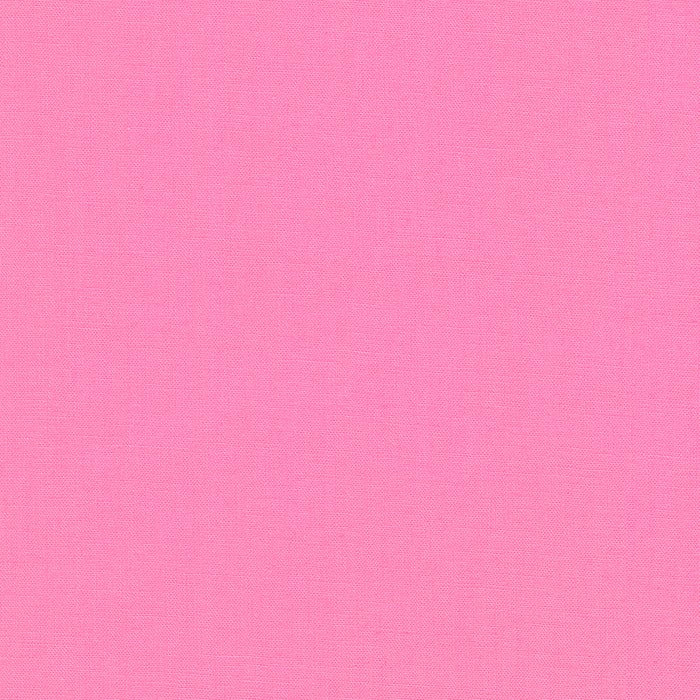 Candy Pink Kona Cotton solid fabric by Robert Kaufman. 100% cotton fabric in a soft light pink color.