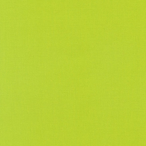 Chartreuse Kona Cotton solid fabric by Robert Kaufman. 100% cotton fabric in a vibrant lime green color.