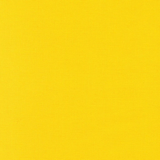 Citrus Kona Cotton solid fabric by Robert Kaufman. 100% cotton fabric in a vibrant yellow color.