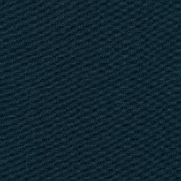 Indigo Kona Cotton solid fabric by Robert Kaufman. 100% cotton fabric in a deep blue color.