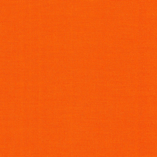 Tangerine Kona Cotton solid quilting fabric by Robert Kaufman. 100% cotton fabric in an orange color.