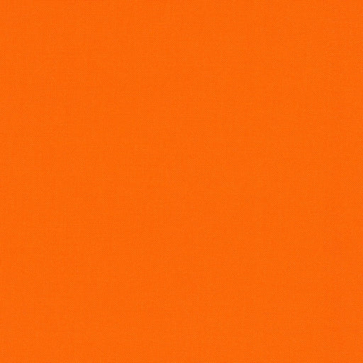 Torch Kona Cotton solid quilting fabric by Robert Kaufman. 100% cotton fabric in an orange color.