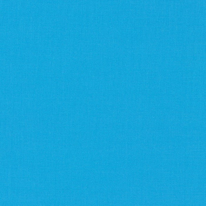 Water Kona Cotton solid quilting fabric by Robert Kaufman. 100% cotton fabric in a turquoise color.