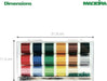 Madeira 18 Spool Rayon Embroidery Thread Set in case with dimensions