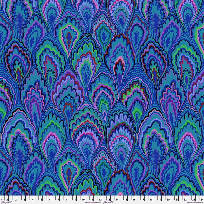 Marble Scallops Blue Kaffe Fassett Collective February 2025