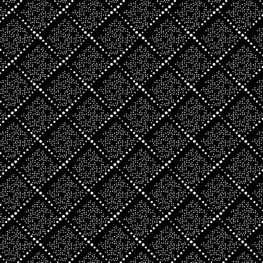 Midnight Rhapsody fabric Diamond Dots in black