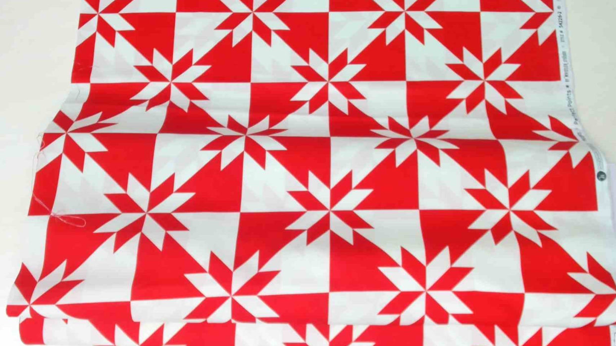 Perfect Points Hunter's Star Red fabric