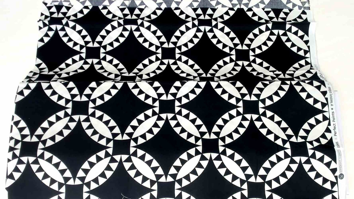 Perfect Points Pickle Dish Black & White fabric