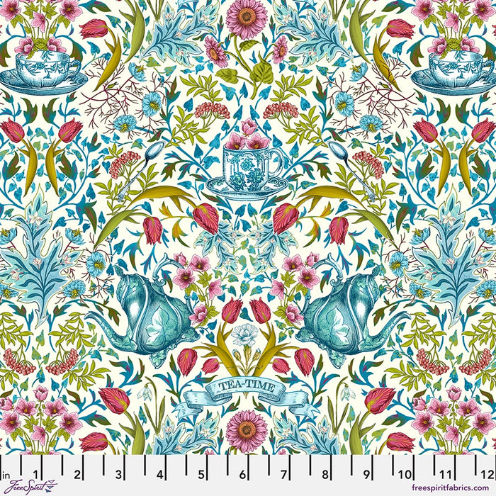 Language of Flowers Cream Tea Time Fabric