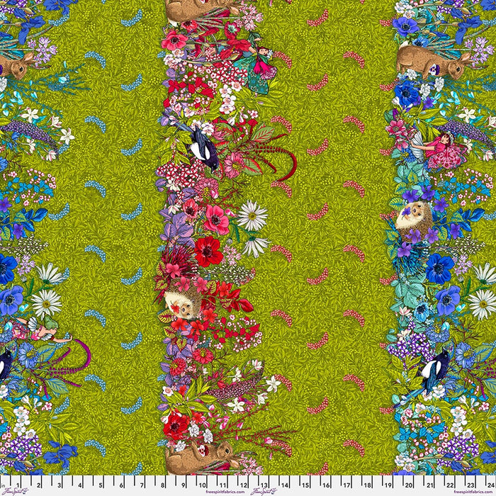 Language of Flowers Green Hedgerow Fabric