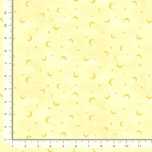 Owl Always Love You fabric collection yellow moons and stars on fabric