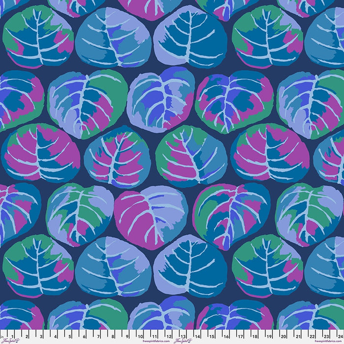 Palm Leaves Blue Kaffe Fassett Collective February 2025