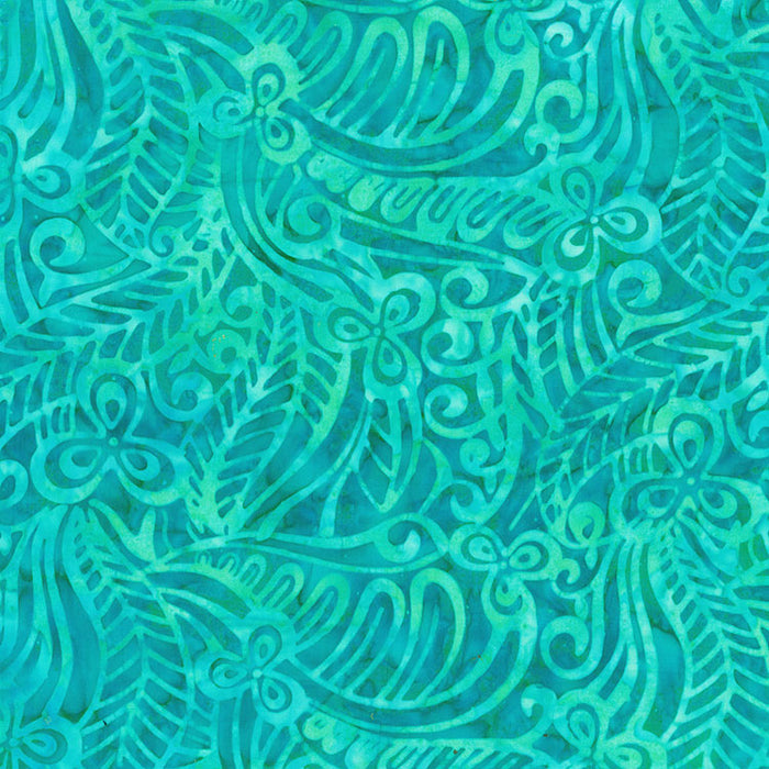 Paradise Bay Teal 83151-63  Banyan Batiks